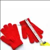 Kinder Winterhandschuhe Solide Candy Farbe Junge Mädchen Acryl Handschuh Kind Warme Gestrickte Finger Stretch Mitten Student Outdoor Geschenk FY7325 Drop Deli