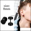 Stud Earrings Jewelry Punk Barbell Gothic Earring Ear Studs Stainless Steel Piercing Different Types Shape Selling Pop Men Women Fashion Dro