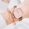 2022 femmes montre mode luxe Bracelet ensemble montres dames décontracté alliage bande Quartz montre-Bracelet femme horloge grand cadran