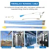 Altri accessori per illuminazione 10pcs parete filo portatile in fibra di vetro con condotto flessibile blu coassiale per l'installazione di Pul elettrico PU
