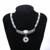 Chaînes perles d'imitation bouton pression collier plein cristal 18mm pendentif colliers pour femmes filles bohême bijoux chaînes