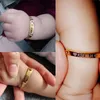 Gliederkette, personalisierbare Baby-Armbänder, Gravur des Namens, Geburtsdatum, Anti-Allergie, Edelstahl-Herzanhänger, individuell, für Kinder, Jungen, Mädchen, Geburt, Geschenk, Link Lar