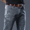Nuovo marca di tendenza maschile jeans business classico stile classico marchio di moda maschile maschile slim elastic fiels tollers 201123
