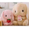Söt fylld kanin plysch mjuka leksaker kanin barn kudde docka kreativa gåvor för barn baby följa med sömn leksak 22/32 / 43cm 220425