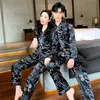 Luxury Pajama Satin Pajamas Sets Couple Sleepwear Set Pijama Lover Night Suit Male Female Casual Home Clothing Youth Wear 220426