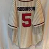 GLAA3740 # 5 Jackie Robinson Kansas City Monarchs Negro League Jersey 100% gestikte aangepaste honkbaltruien Elke naam elk nummer Mens Women