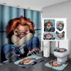 CAVVING 3D Stampa Divertente CHUCKY Tenda da doccia Impermeabile Bagno Tappetino da bagno antiscivolo Set Tappeti igienici Tappeto Casa 220429