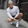 Men's T-Shirts Autumn Brand Gym Clothing Fitness T-shirt Men Compression Skinny Bodybuilding T Shirt Muscle Long Sleeve Sports Workout Tee