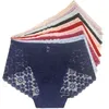 5st Plus Size Cotton Women Panties Highwaist XXLXXXXL Sexig spets underkläder Solid Cotton Briefs 220621