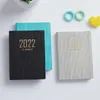 Anteckningar 2022 A7 Notebook Schema Bokscheman Daglig planerare Notepad med kalender pu läder täcker cuaderno libretas