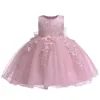 Girl's Dresses Baby Girl Baptism Dress Tutu Sequins White Wedding Toddler Clothes Born Birthday Ceremony GirslGirl's