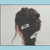 Cabelos de cabelo barrettes j￳ias design preto beautif p￩rolas simated hailpins acess￳rios de banana para mulheres meninas entrega por atacado 2021
