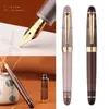 Majohn S7 harts Fountain Pen Matte Transparent/brun storkapacitet Droper Filling Pen 0,38/0,5 mm Iraurita Nib Ink Pen Present 220815