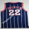 High Quality 22 Clyde Drexler Jersey Black Red 34 Hakeem Olajuwon White Blue Stripe 3 Steve Francis Basketball Jerseys Retro Thro jerseys