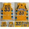 Nik1vip Top Qualität 1 33 Jimmy Butler Trikot Marquette Golden Eagles High School Movie College Basketball Trikots Grünes Sporthemd S-XXL