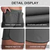 Pantaloncini da corsa da palestra per uomo Tasca con cerniera Slim Fit Fitness Ruuning Jogging Allenamento Allenamento Pantaloni estivi Pantaloni corti sportivi da corsa