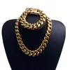 Chains 22mm Wide Big Heavy Gold Color Stainless Steel Cuban Miami Link Necklaces for Men Hip Hop Rock Jewelrychains