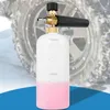 Pistola ad acqua Lancia per schiuma da neve Schiumatore per auto Bottiglia a getto di lavaggio Cannone da 1/4 "Accessori a pressione per sapone per rondella Acqua