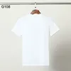 DSQ PHANTOM TURTLE Mens Designer T-shirt Italien Milan Fashion Logo Print T-shirt Été Noir Blanc T-shirt Hip Hop Streetwear 100% Coton Tops Plus la taille 1172