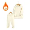 Set Kleidung Jungen Mädchen Kleinkind Solide Hoodies Pullover Sweatshirt Jogginghose mit Taschen 2 Stück Kinder Sweatsuits Outfits