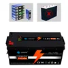 LiFePO4 battery 12V150AH large rubber shell, built-in BMS display, used for golf cart, forklift, inverter, Campervan