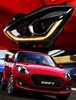 Bil LED-huvudlampor för Suzuki Swift DRL Front Lamp 18-20 Full LED Turn Signl Dayime Running Strålkastare High Beam