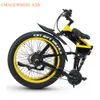 Stock CMACAWHEEL X26 48V 10.8AH * 2 bateria dupla 750W Nova exibição colorida 26 * 4inch pneu gordo dobrável adulto e-bicicleta