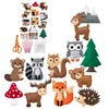 Woodland Craft Kit Forest Creatures DIY Plush Zwierzęta dla początkujących Zestaw do szycia Eonal Art Toy 220629