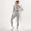 Mulheres sem costura yoga set manga longa alta cintura alta barriga controle esporte leggings ginásio roupas camuflage terno sexy meninas 220330