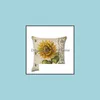 Pillow Case Bedding Supplies Home Textiles Garden Ll Farm Sunflower Cushion Er Office Sofa Car Decor Thanksgiving Autum Dha01