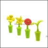 Other Bar Products Barware Kitchen Dining Home Garden Sile Flower Wine Stopper Reusable Beer Champagne Whiskey Bottle Cork Vacuum Sealed