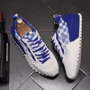 Cauvre des hommes de créateur de créateurs imprimerie de couleur correspondante plate-forme plate chaussure projets chaussures mocassins rock mods pour homme e a