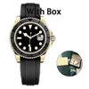 LuxuryMen's Watch 40mm Black Dial Master Automatic Mechanical Watches Sapphire Glass Classic折りたたみストラップ超光源防水腕輪