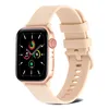 Apple Watches 밴드 용 실리콘 시계 밴드 iwatch 시리즈 8 7 6 5 4 3 2 SE 38mm 40mm 45mm 49mm Universal Colorful Replacement Wowen 스트랩 레드 스마트 워치
