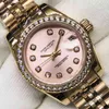 Montre de luxe Rolex Date Gmt Montre mécanique de luxe pour homme Automatique Famille Porter pour femme Log Pearl Rose Powder Stone Table Rz1931 Genève es pour hommes Montres-bracelets suisses