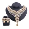 Women's Wedding Bridal Bridesmaid Rhinestone Crystal Statement Necklace Earrings Party Costume Jewelry Set