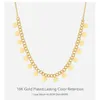 Pendant Necklaces Dot Necklace Set Moon with Star for Women Gold Color Fashion Jewelry Stainless Steel Gift 2023 Collar 220427