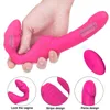 NXY VIBRADORES STRAPON DILDO DUPLO VIBRAÇÃO G Spot Spot Adult Sex Toy for Women Lésbica Lésbica Remoto Remoto Cobntrol USB Rechargável 220420