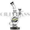 Bong d'acqua in vetro colorato Beaker Bong Recycler Tubi di cera per tubi inebrianti dab rig oil rigs 14.4mm accessori per fumatori narghilè per unghie al quarzo