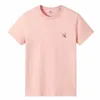 Mens Luxury Maison Fox Embroidered Stretch Cotton Jersey T-shirt Male Casual Short Sleeve Street Fashion Loose Hip-hop6a3e