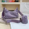 Women Luxurys Designers Bags 2023 Re Edition 2005 Nylon Bag Handbag Wallet prads Shoulder Triple Crossbody Coin Purse Lady Wallets Fashion