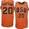 Nikivip goedkoop aangepaste retro #20 Oregon State Gary Payton Basketball Jersey Men's All gestikte oranje elke maat 2xs-5xl naam of nummer vintage