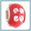 Glass Loose Beads Jewelry New Charms Pretty European Murano Biagi Large Big Hole Rroll Fit For Charm BraceletsNecklace Mix Color Drop Deliv