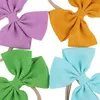 4.5 Pouces Couleur Unie Arcs Bandeau Pour Enfants Filles Coton Bowknot Élastique Bande De Cheveux Boutique Chapeaux Accessoires De Cheveux