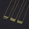 Hänghalsband ängelnummer halsband för kvinnor mode charm smycken 111 222 333 444 555 777 888 999 minimalistisk lycklig halsband