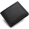 Wallets Carbon Fiber Men Retro One Zipper Horizontal Wallet PU Leather Plaid Open Coin Purse Multifunctional Card HolderWallets