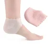 2st Silicone Feet Care Socks fuktgivande gelklackade tunna strumpor med hål knäckt fothudvårdsskydd Spetshäl täckning 220713