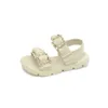 Девушка Flat Shouse Summer Fashion Children Princess Shoes Bustone Buckle Open Toe Fashion Sandal