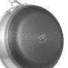 Kobach frigideira 28cm chinês wok franquia de frigideira de aço inoxidável frigideira de aço inoxidável cozinha nonstick wok indução wok 220423