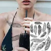 NXY Temporary Tattoo Rejaski Black Henna Lace Tattoos Sticker for Women Butterfly Moth Mehndi Flower Fake Tatoo Feather Flora 03307671309